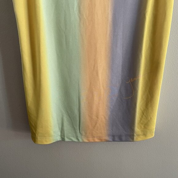 Jamie Sadock Women M Golf Athletic Stratus Ombre Striped Sleeveless 1/4 Zip Top - Picture 4 of 14